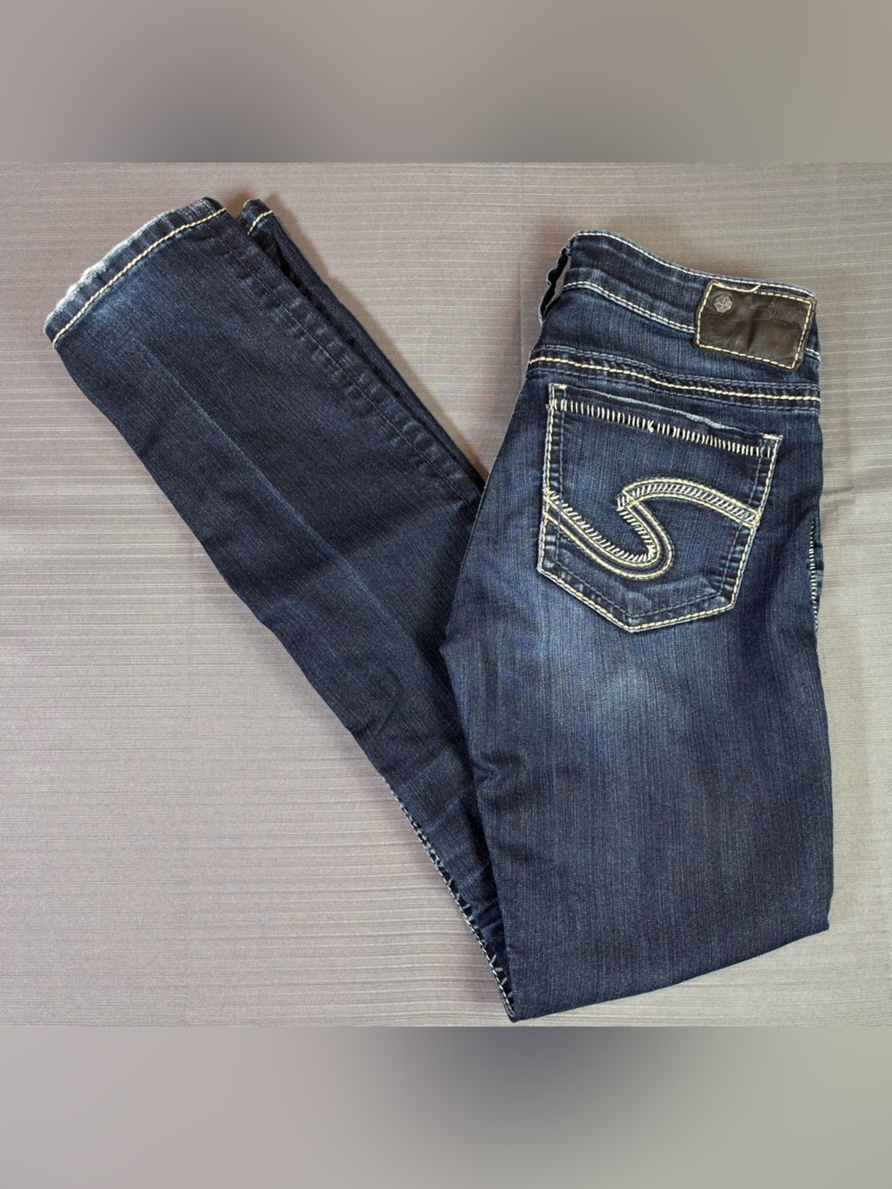 Silver Jeans Berkley Bootcut Jeans Women’s W27 L32 Dark Wash Thick Stitch Denim